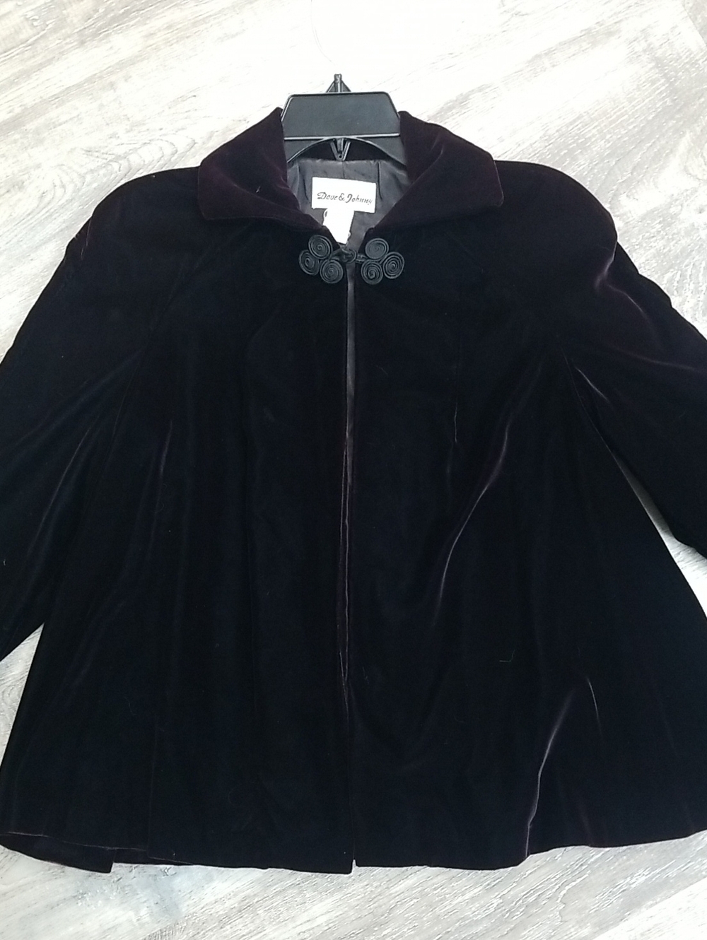 Vintge Derek Lam Velvet Cape Coat in Deep Plum